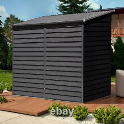 9x5ft Heavy Duty Metal Garden Shed Pent Roof Outdoor Tool Storage Warehouse