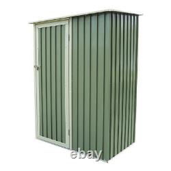 Charles Bentley 4.7ft x 3ft Metal Storage Shed Chest Small Green Roof Door Apex