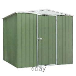 Dellonda Galvanised Steel Garden Shed, 7.5FT x 7.5FT, Apex Style Roof Green