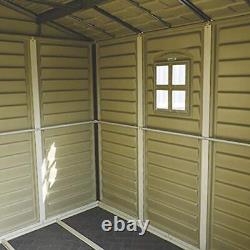 Duramax WoodSide 10 x 8 Plastic Garden Shed with 3 Fixed Windows & Metal