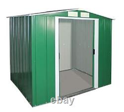 ECO 6' x 6' Hot-Dipped Galvanized Metal Garden Shed Green with