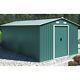 Extra Large Garden Metal Shed Outdoor Storage Sheds Tool House 10 X 12 With Base