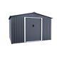 Extra Large Metal Garden Shed 10 X 12 Ft Garden Storage Vents Grey Stately Store