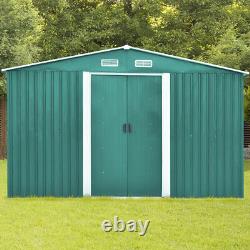 Extra Large Metal Shed Garden Shed 12 X10 Outdoor Storage House WITH FREE BASE