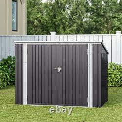 Galvanized Steel Garden Storage Shed Bike/Bin Metal Pent Roof Tool Shed House