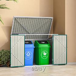 Galvanized Steel Garden Storage Shed Garbage Bin Metal Pent Roof Tool Shed House