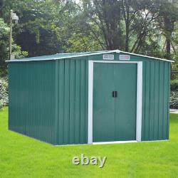 Garden Metal Shed Pent/Apex Roof Outdoor Storage with Free Base 6X4 8X4 8X6 10X8