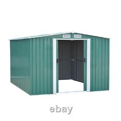 Garden Metal Shed Pent/Apex Roof Outdoor Storage with Free Base 6X4 8X4 8X6 10X8
