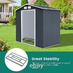 Garden Metal Shed Weather-resistant Utility Tool Storage House withSliding Doors
