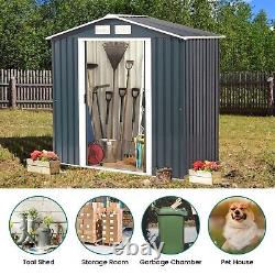 Garden Metal Shed Weather-resistant Utility Tool Storage House withSliding Doors