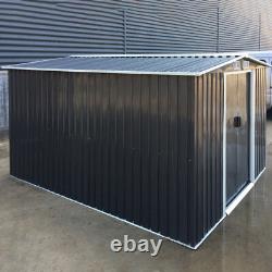Garden Shed Metal Flat/Apex Roof Outdoor Tool Storage House With Free Foundation