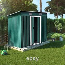 Garden Shed Metal Outdoor Storage Sheds House with Free Foundation Sliding Door U