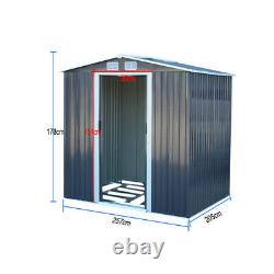 Garden Shed Outdoor Garden House Metal Sheds Warehouse 8FT X 6FT with Free Base