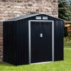 Garden Shed Storage Unit With Locking Door Floor Foundation Air Vent