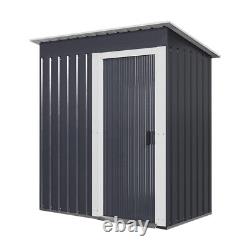 Garden Sheds Outdoor Tools Metal Shed Storage Small House Container Deep Grey