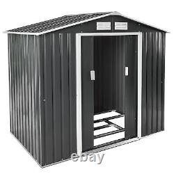 Garden storage shed metal pent tool shed house galvanized steel + USED