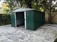 Green/silver Yardmaster Apex Metal Shed 9ft 2 Inch X 12ft 6 Inch (2.8m X 3.8m)