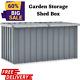 Heavy Duty Outdoor Garden Storage Shed Box Galvanised Steel Grey Uk