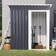 Large Garden Storage Shed Metal Toolshed Outdoor Yard Flat Roof Tool House