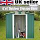 Large Metal Garden Shed 6x4,8x4,5x3ft Outdoor Storage House With Base Foundation