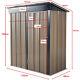 Large Metal Garden Shed Outdoor Garden Storage With Base Foundation 8x4ft
