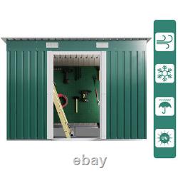 Large Metal Garden Shed Outdoor Garden Tools Storage House With Free Foundation