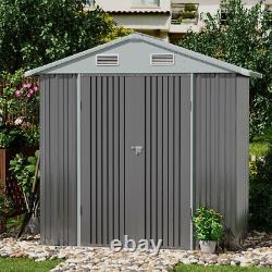 Lockable Door Storage Shed Metal Steel Garden Shed Tool House 10x10ft 10x12ft