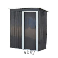 Metal Garden Shed 3 X 5 FT Pent Roof Garden Storage Tools Box House Cabinet