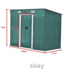 Metal Garden Shed 6X4 8X4 8X6 10X8 Storage House Flat/Apex Roof with Free Base