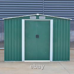 Metal Garden Shed 6X4, 8X6, 10X8ft, 12X10ft Garden Storage With Base Foundation