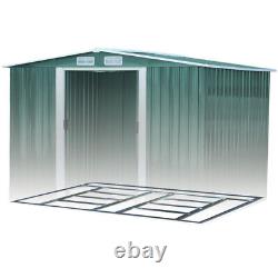 Metal Garden Shed 6X4, 8X6, 10X8ft, 12X10ft Garden Storage With Base Foundation