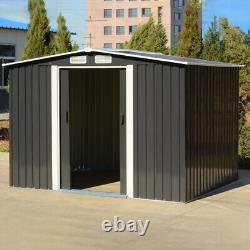 Metal Garden Shed 6 X 8, 8 X 8, 10 X 8 Storage Building House WITH FREE BASE