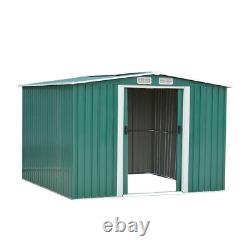 Metal Garden Shed 6 X 8 FT Garden Storage House Apex Roof with Free Foundation