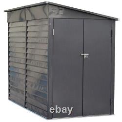 Metal Garden Shed 7x4.7FT Outdoor Storage Pent Roof Organizer Tools Box Shelter