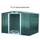 Metal Garden Shed 8 X 6 Green Galvanized Steel Panel House Storage Shed Withbase