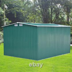 Metal Garden Shed Apex Roof 8 X 10 FT Tool Storage House with FREE Foundation