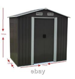 Metal Garden Shed Black 6x4ft Brand New Sealed Box