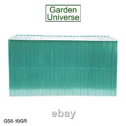 Metal Garden Shed By Garden Universe 8' x 10' Storage Green Inc Base Frame
