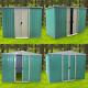 Metal Garden Shed Flat Roof Outdoor Tool Storage House Heavy Duty 6x4 Box