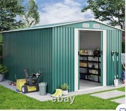 Metal Garden Shed Green 10x8ft Brand New Sealed Box