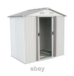 Metal Garden Shed Metal White 6x4ft Brand New Sealed Box
