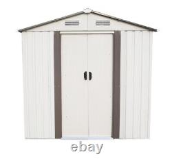 Metal Garden Shed Metal White 6x4ft Brand New Sealed Box