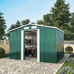 Metal Garden Shed Outdoor Storage House Heavy Duty Tool Carport Organizer 6x 8ft