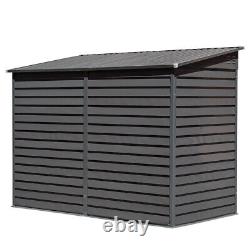 Metal Garden Shed Outdoor Tool Storage Organizer Large House 6.6 x 8.8 ft Grey