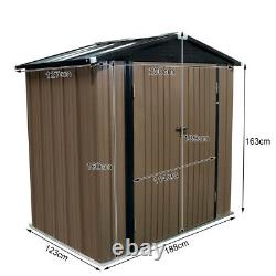 Metal Garden Shed Sheds 4 X 6 Apex Roof Outdoor Storage Tool House Lockable