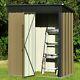 Metal Garden Shed Sheds Outdoor Storage Cabinet House Pent Roof 5 X 3ft Lockable