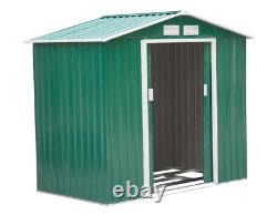 Metal Garden Shed Storage Heavy Duty Outdoor Sheds Box With Free Base Foundation