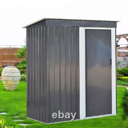 Metal Garden Shed Tool Storage Shed Heavy Duty Outdoor 182cm H with Sliding Door