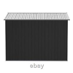 Metal Garden Storage Shed 8.5x4ft 8.5x6ft Outdoor Tool Box All-Weather Pent Roof