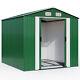 Metal Garden Tool Shed Storage Unit 10x8ft Outdoor Steel Yard House Container